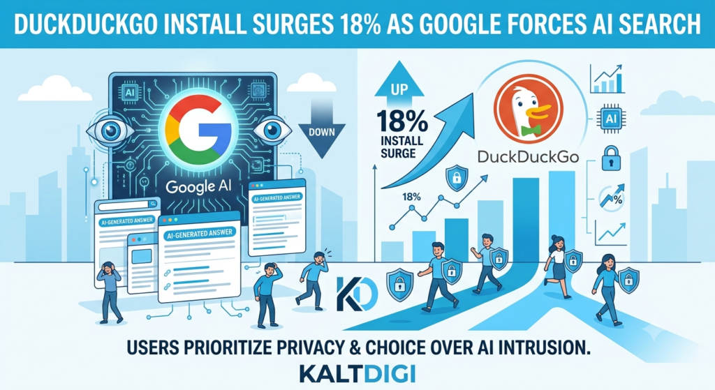 DuckDuckGo Install Surges 18% as Google Forces AI Search