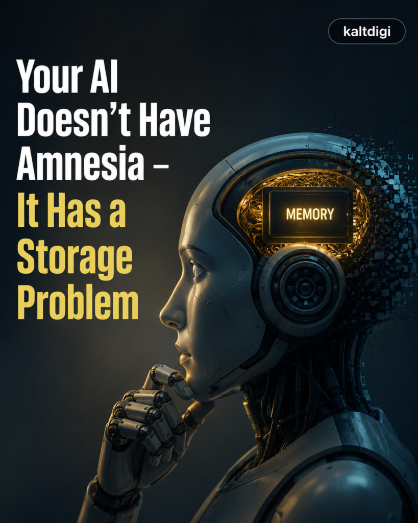 Your AI Doesn't Have Amnesia &ndash; It Has a Storage Problem